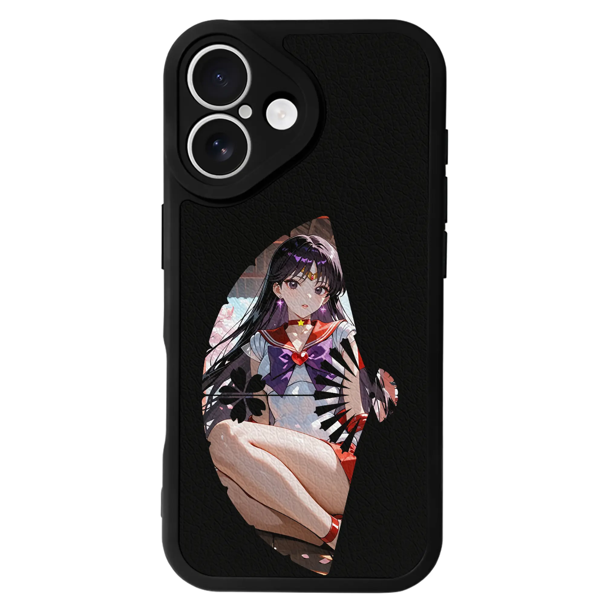 美少女戦士セーラームーン グッズ 火野 レイ - IPhone 16シリーズ対応 ・ シリコンスマホケース ・ レザー調 ・ 高精度フィット ・ 耐衝撃 ・ ワイヤレス充電対応 ・ 精密カット